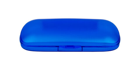 Plastic Eyeglass Case Blue