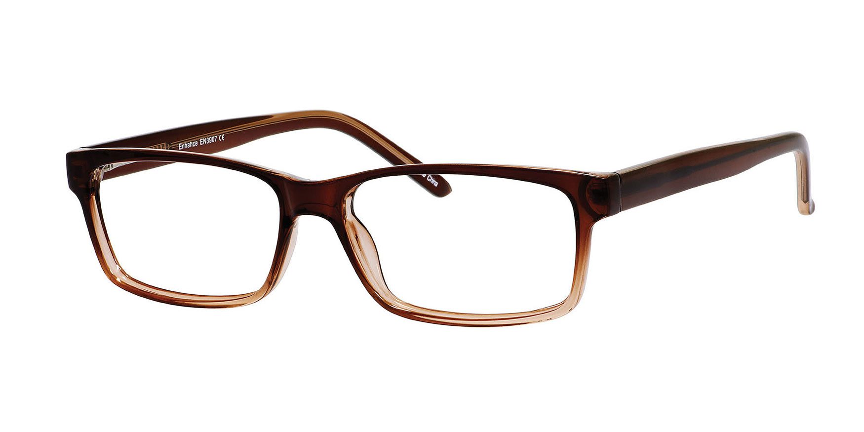 Enhance 3907 Eyeglasses Brown Fade