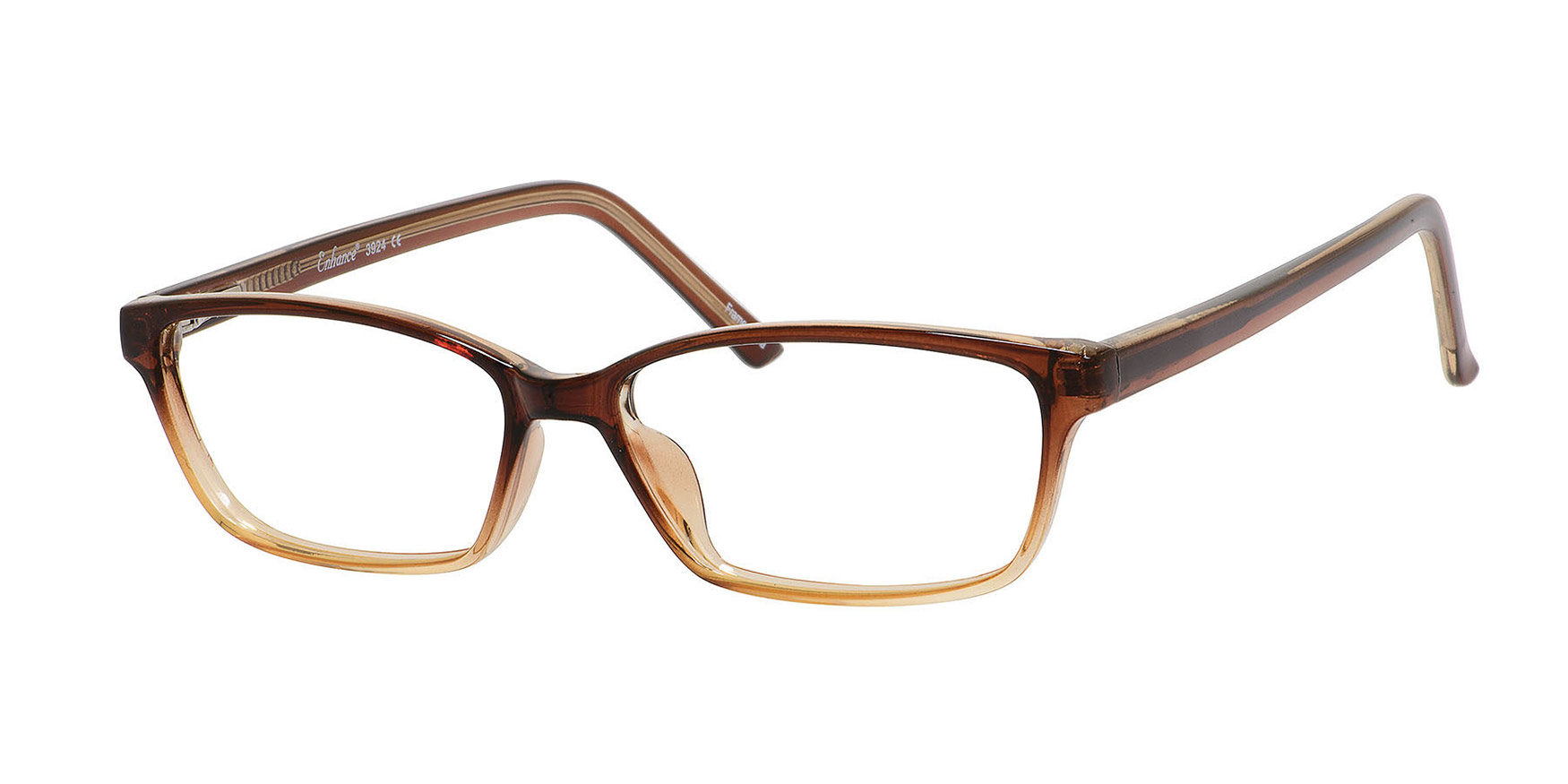 Enhance 3924 Eyeglasses Brown Fade