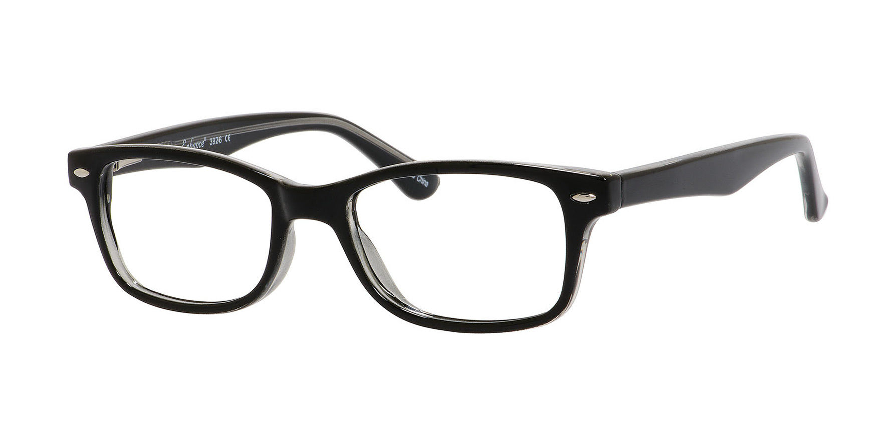 Enhance 3926 Eyeglasses Black Crystal