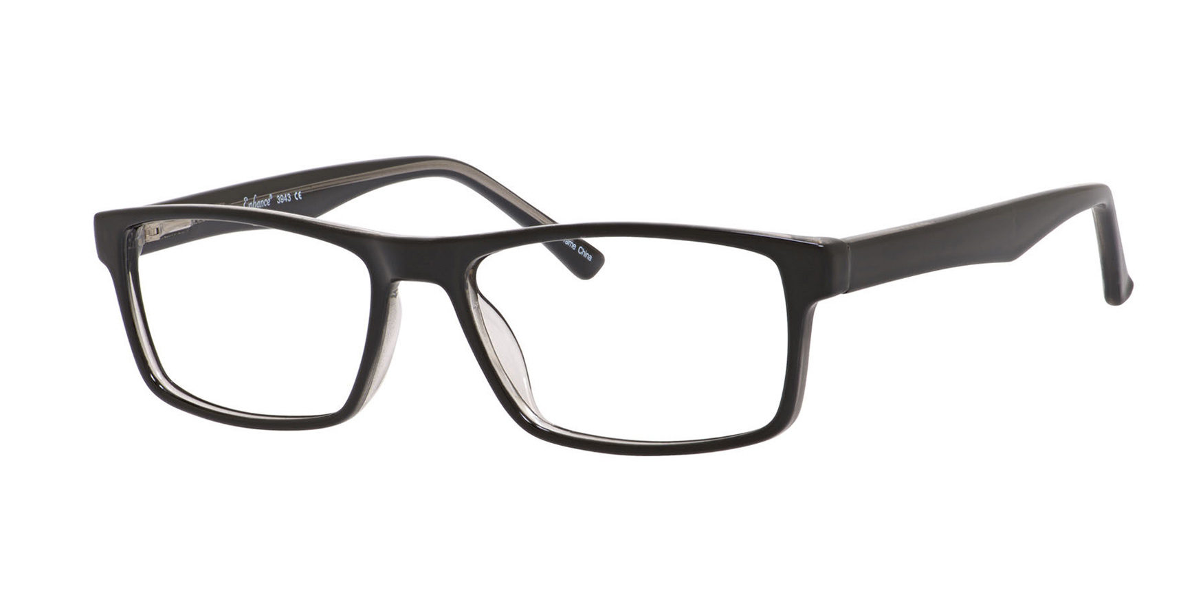 Enhance 3943 Eyeglasses Black Crystal