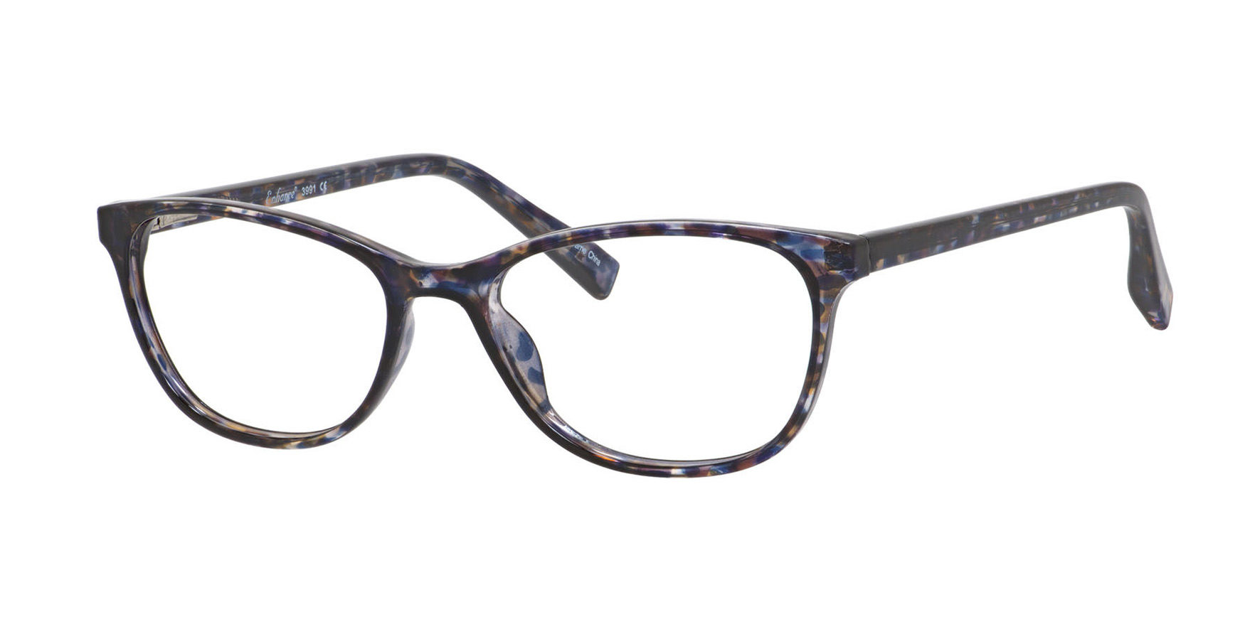 Enhance 3991 Eyeglasses Blue Amber