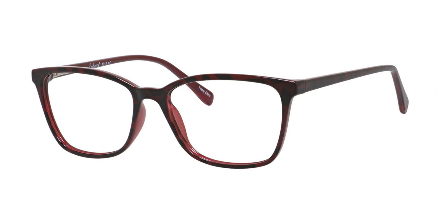 Enhance 4012 Eyeglasses Burgundy Amber