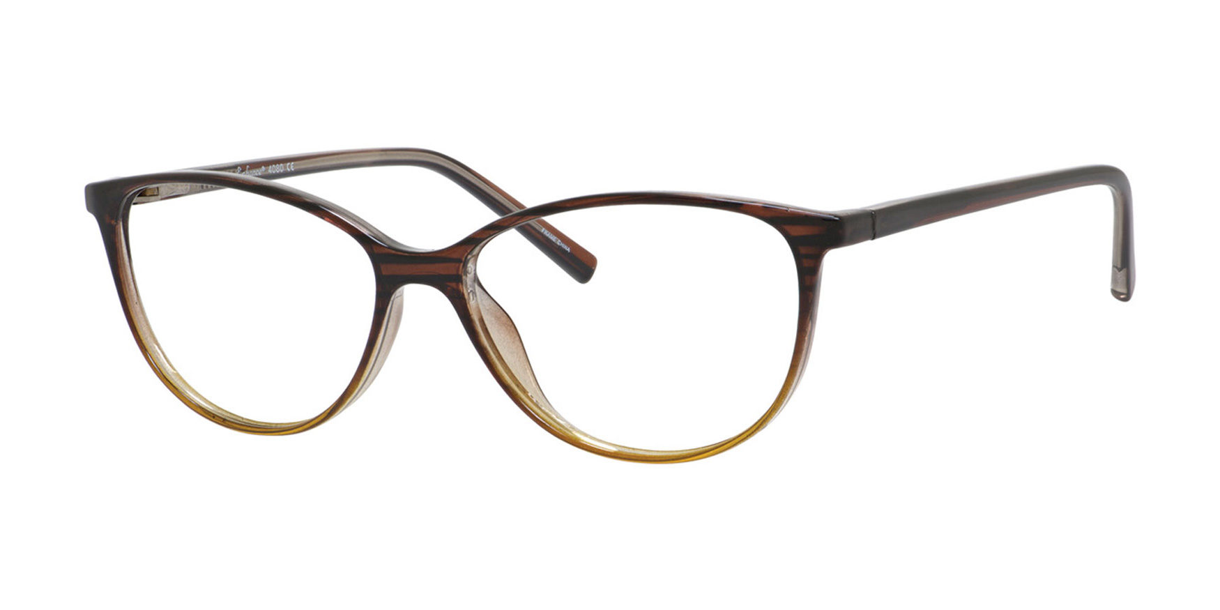 Enhance 4080 Eyeglasses Brown Gold Mix