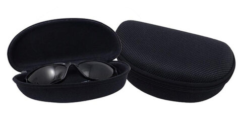 Zipper Sunglasses Case Black