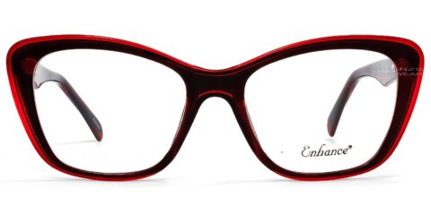 Enhance 4165 Eyeglasses Burgundy Crystal