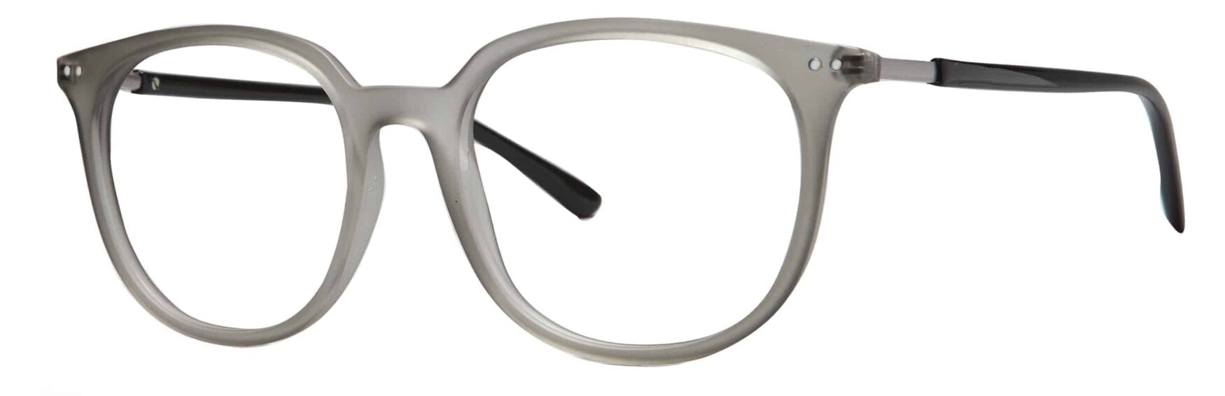 Enhance 4350 Eyeglasses Matte Light Grey Shiny Black