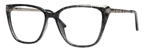 Enhance 4449 Eyeglasses Black Sparkle