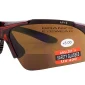 45-degree angled view of Bifocal Reading Sunglasses ANSI Z87.1 Safety Sun Reader Brown, against a white background.