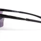 Side view of Bifocal Reading Wrap Sunglasses Gray Tint, against a white background.