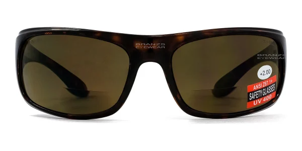 Front view of Bifocal Sun Readers Tortoise.