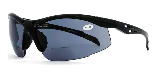 45-degree angled view of Bifocal Sunglasses Readers Black, photographed against a white background.