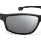 130-degree angled view of Carrera Ducati Sunglasses Black Red Mirror, photographed against a white background.