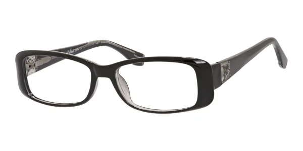 Enhance-3874-Eyeglasses-Black Image of Enhance EN3874 Eyeglasses Black against a white background.
