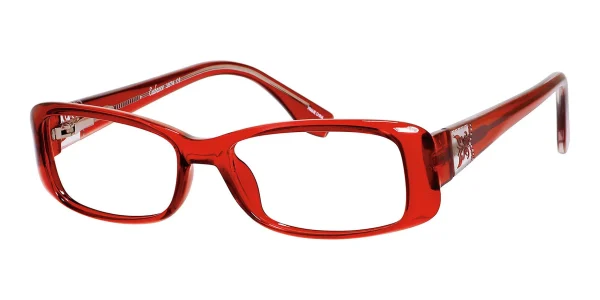 Image of Enhance EN3874 Eyeglasses Ruby against a white background.