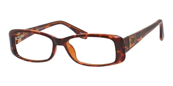 Enhance-3874-Eyeglasses-Tortoise Image of Enhance EN3874 Eyeglasses Tortoise against a white background.