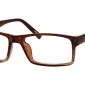 Image of Enhance EN3904 Eyeglasses Brown against a white background.