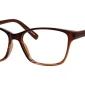 Image of Enhance EN3908 Eyeglasses Brown against a white background.