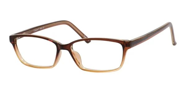 Image of Enhance EN3924 Eyeglasses Brown Fade against a white background.