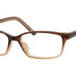 Image of Enhance EN3924 Eyeglasses Brown Fade against a white background.