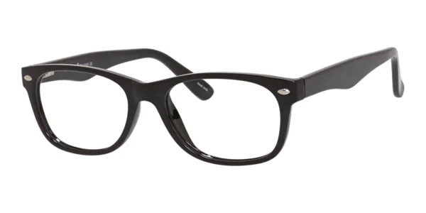 Enhance-3966-Eyeglasses-Shiny-Black Image of Enhance EN3966 Eyeglasses Shiny Black against a white background.