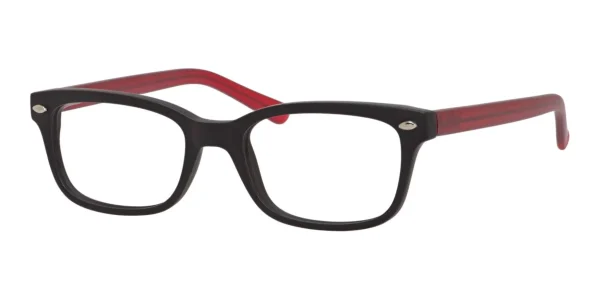 Enhance-3972-Eyeglasses-Matt-Black-Burgundy Image of Enhance EN3972 Eyeglasses Matte Black Burgundy against a white background.