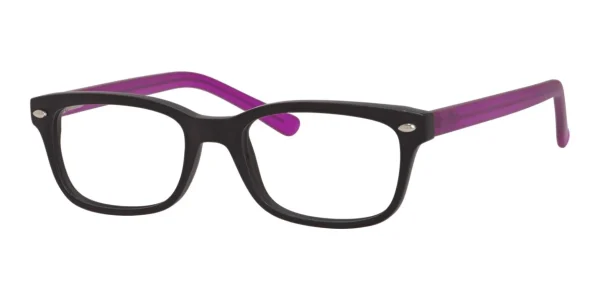 Enhance-3972-Eyeglasses-Matt-Black-Purple Image of Enhance EN3972 Eyeglasses Matte Black Purple against a white background.