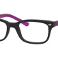 Image of Enhance EN3972 Eyeglasses Matte Black Purple against a white background.