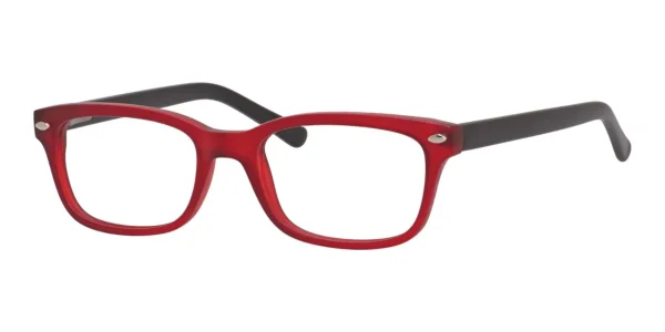Enhance-3972-Eyeglasses-Matt-Burgundy-Black Image of Enhance EN3972 Eyeglasses Matte Burgundy Black against a white background.