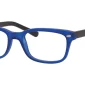 Image of Enhance EN3972 Eyeglasses Matte Cobalt Black against a white background.