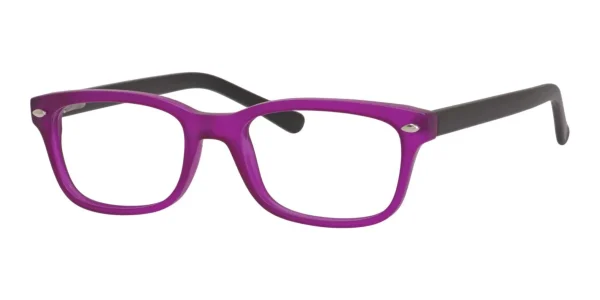 Image of Enhance EN3972 Eyeglasses Matte Purple Black against a white background.