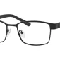 Image of Enhance EN3986 Eyeglasses Satin Black against a white background.