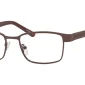 Image of Enhance EN3986 Eyeglasses Satin Brown against a white background.