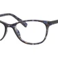 Image of Enhance EN3991 Eyeglasses Blue Amber against a white background.
