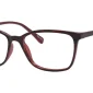 Image of Enhance EN4012 Eyeglasses Burgundy Amber against a white background.
