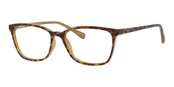 Image of Enhance EN4012 Eyeglasses Tortoise Cream against a white background.