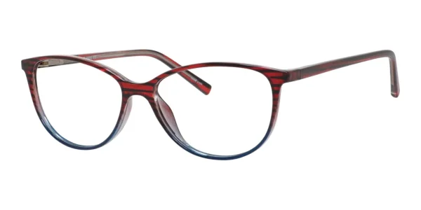 Image of Enhance EN4080 Eyeglasses Red Navy Mix, against a white background.