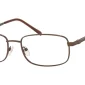Image of Enhance EN4106 Eyeglasses Brown, against a white background.
