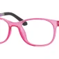 Image of Enhance EN4132 Eyeglasses Pink Crystal, against a white background.