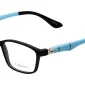 Image of Enhance EN4143 Eyeglasses Black Blue, against a white background.