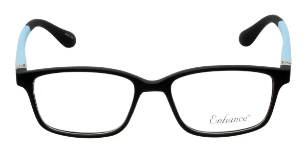 Enhance-4143-Eyeglasses-Black-Blue-b Image number 2 of Enhance EN4143 Eyeglasses Black Blue, against a white background.
