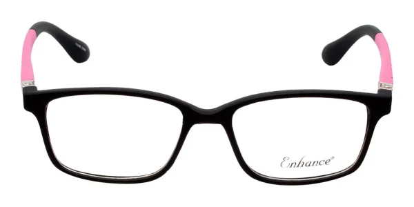 Enhance-4143-Eyeglasses-Black-Pink-b Image number 2 of Enhance EN4143 Eyeglasses Black Pink, against a white background.
