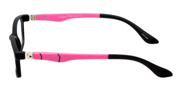 Enhance-4143-Eyeglasses-Black-Pink-c Image number 3 of Enhance EN4143 Eyeglasses Black Pink, against a white background.
