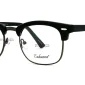 45-degree angled view of Enhance EN4150 Eyeglasses Matte Black Dark Gunmetal, photographed against a white background.