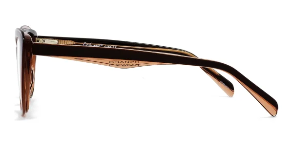 Enhance-4165-Eyeglasses-Brown-Crystal-c Side view of Enhance EN4165 Eyeglasses Brown Crystal, against a white background.