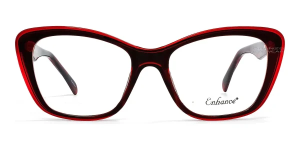 Enhance-4165-Eyeglasses-Burgundy-Crystal Image of Enhance EN4165 Eyeglasses Burgundy Crystal, against a white background.