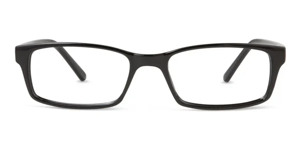 Front view of Enhance EN3901 Eyeglasses Black, against a white background.
