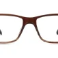 Front view of Enhance EN3905 Eyeglasses Brown, against a white background.