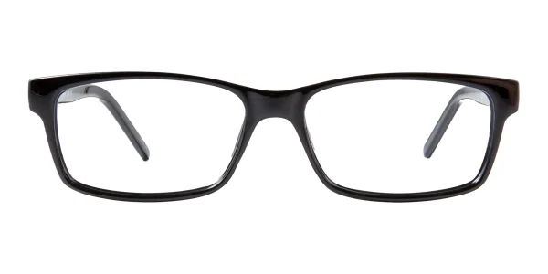 Enhance-EN3907-Eyeglasses-Black Front view of Enhance EN3907 Eyeglasses Black, against a white background.