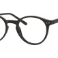 Image of Enhance EN4137 Eyeglasses Black, against a white background.